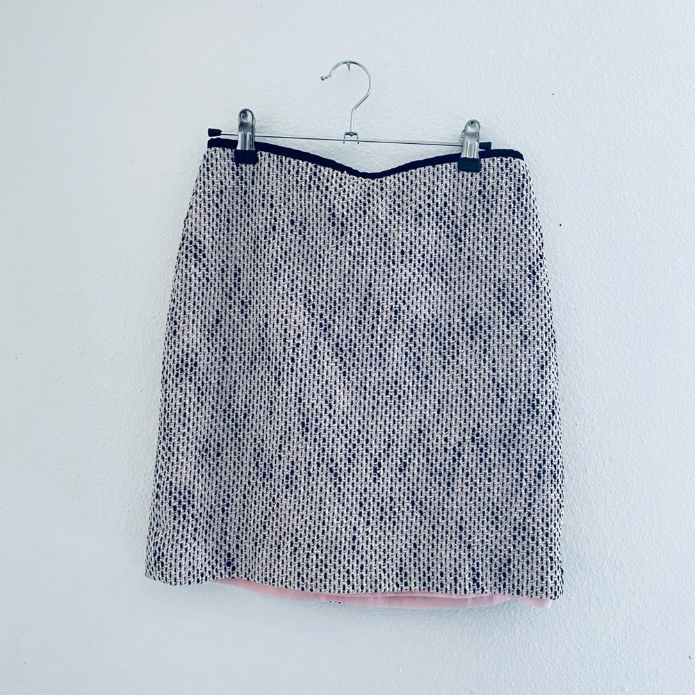 Vince Camuto Black and White Textured Mini Skirt